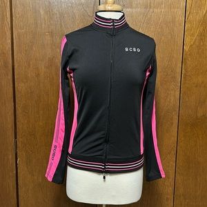 XS BCBG black and pink running jacket